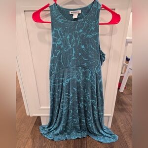 Athleta Marble Patterned Teal Midi Dress